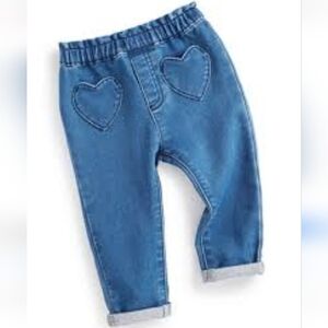 First Impressions Baby Girls Hearts Jeans Size 12 Months Blue color